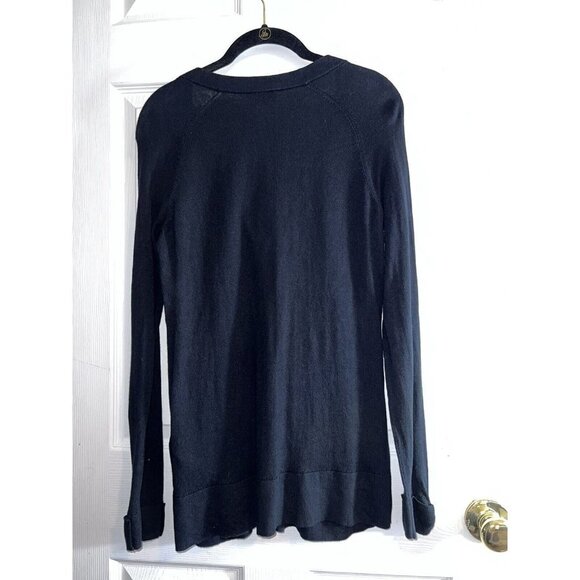 KATE SPADE NY Womens Black Cashmere Blend Knit Button Up Cardigan Sweater - Picture 10 of 11